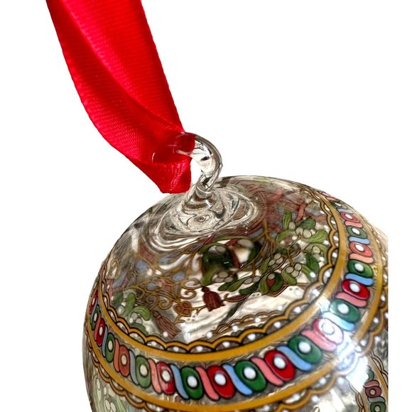 New Hutschenreuther Crystal Ball Christmas Ornament 1996 Art Deco Floral… - Picture 6 of 12